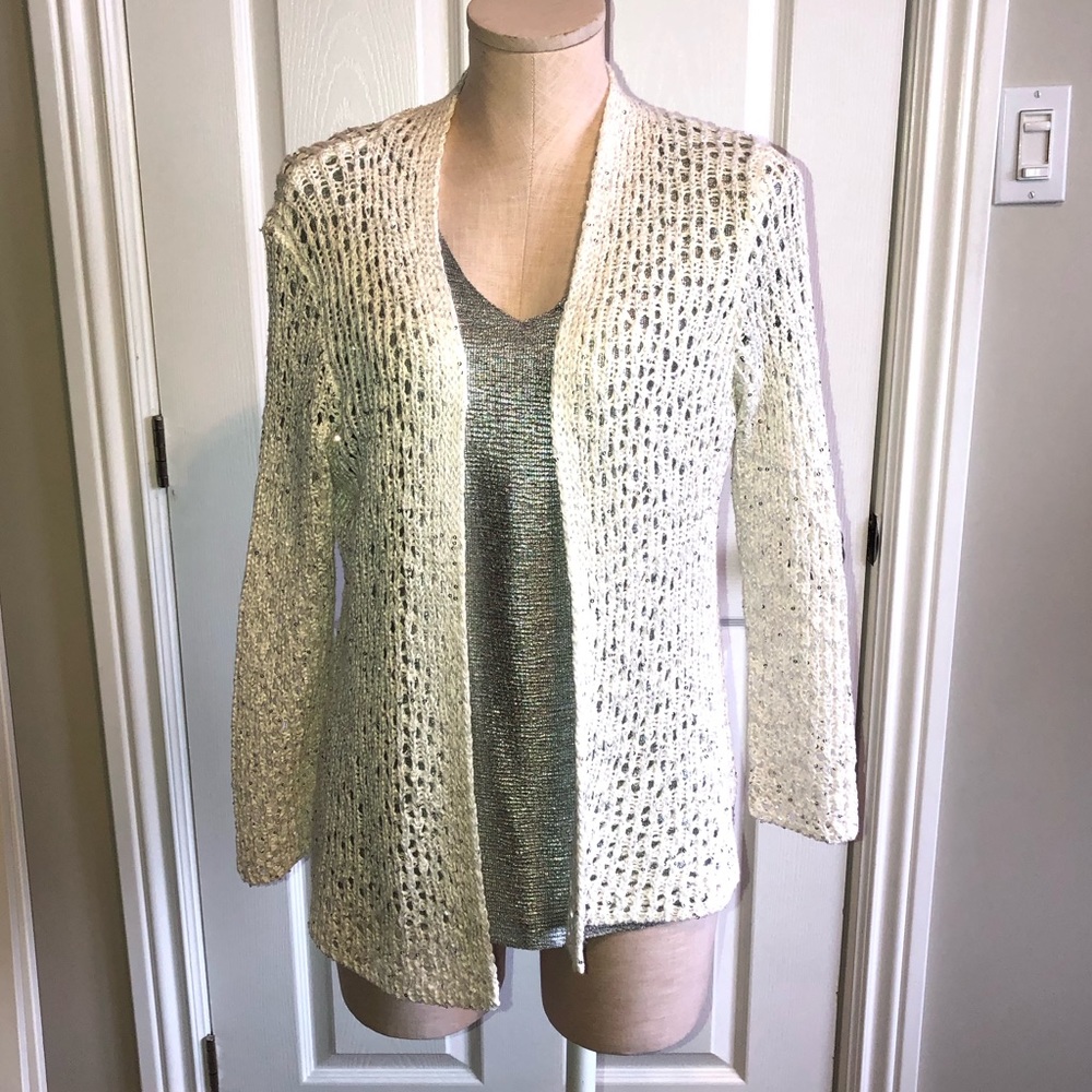 Joan Vass knit cardigan and Busem top 2 pieces